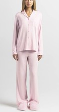 SKIMS Sleep Long Sleeve Button Up Pajama Set - Size Medium NWT