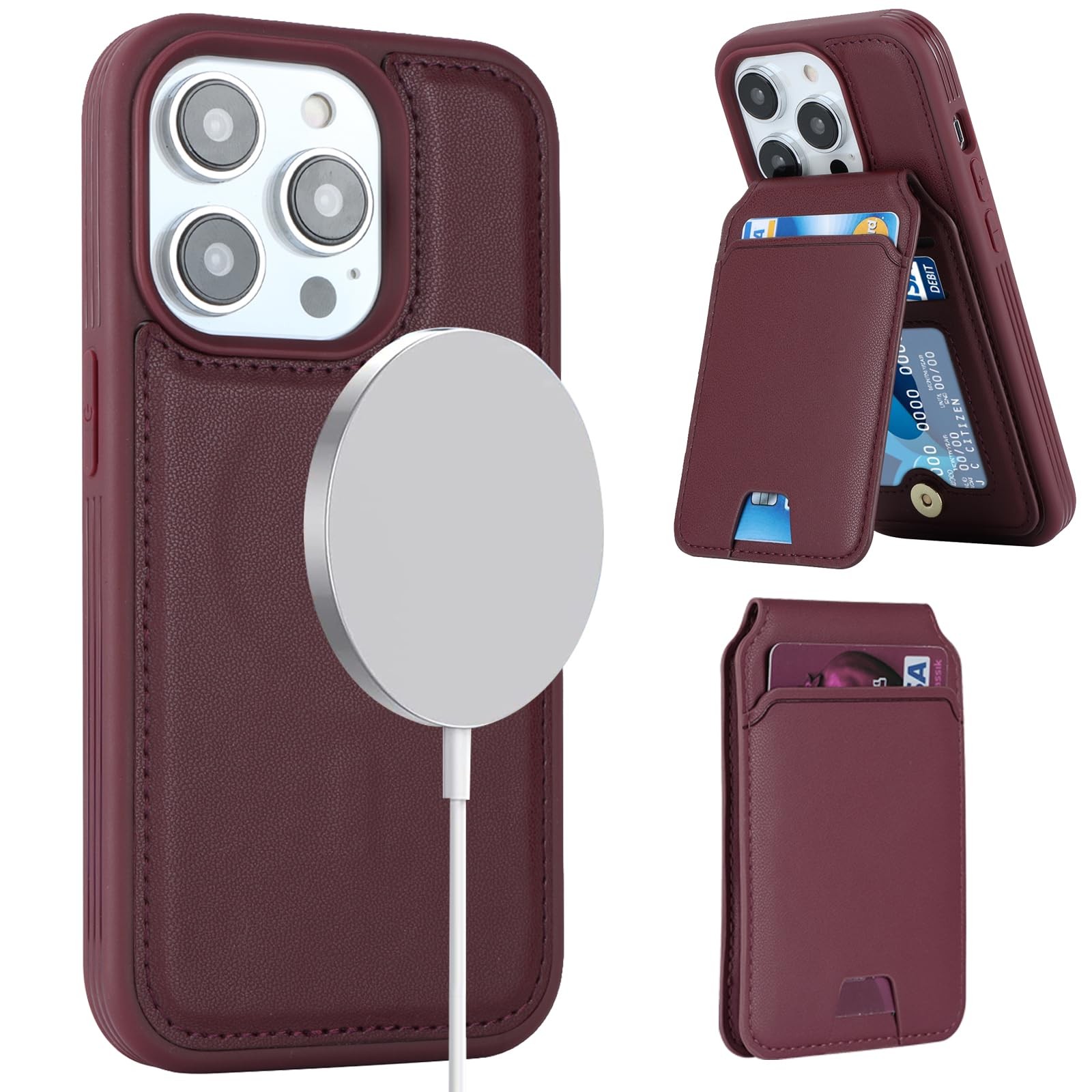 Coque magnétique iPhone 13 Pro pour ranger vos cartes et protéger l'écran