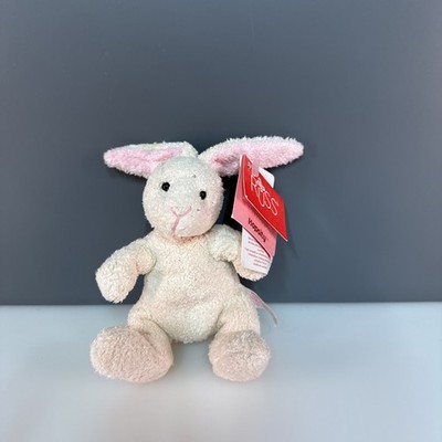 Russ Berrie Luv Haustiere Gastfreundschaft der weiße Hase Kaninchen seltenes Stofftier mit Etikett