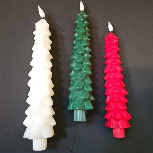 10.5" Tree Taper Christmas Candle Set of 3 - NEW - product listing photo