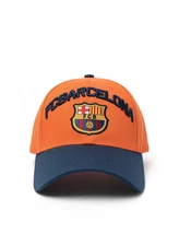 Rhinox FC Barcelona Baseball Cap Official Licensed Orange Navy Cotton