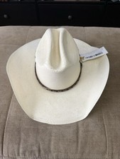 Justin Straw Cowboy Hat Western Size Men  s 7, Used