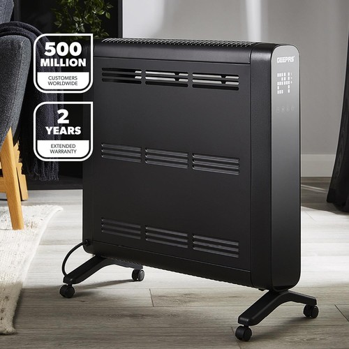 2KW Smart Convector Heater LED Display 24 Hr Timer & Remote Control, Black - Picture 2 of 10