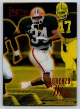 1995 Select Certified #53 Lorenzo White Mirror Gold Cleveland Browns
