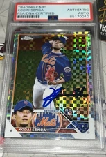 2023 Topps Chrome #217 Kodai Senga X-Fractor New York Mets PSA DNA AUTHENTIC AUT