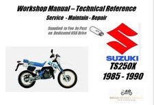 Suzuki TS250X TS250 X Service Repair Workshop Manual USB 1985 - 1990