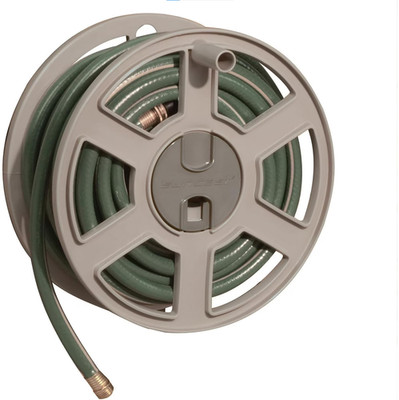 100 ft Retractable Hose Reel Water Hose Reel 100'x1/2'' 180° Swivel Wall-Mounted