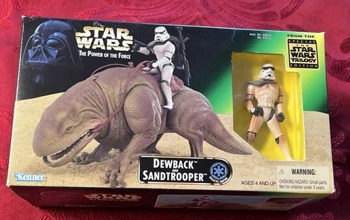 1997 Kenner Star Wars Power Of The Force Dewback & Sandtrooper  Figure Set