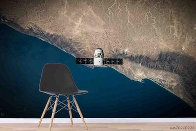 3D Satellite Geographical Map Wall Murals Wallpaper Murals Wall Sticker
