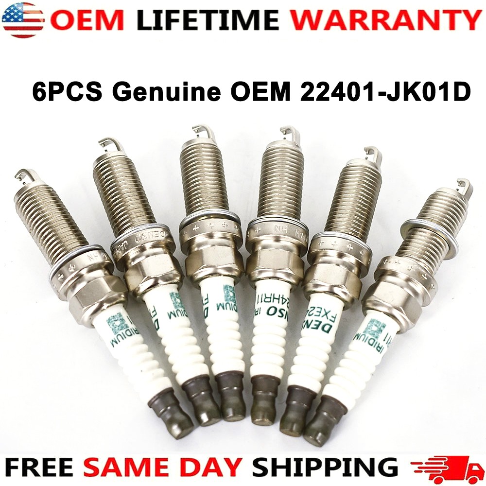 6pcs Genuine Denso Spark Plugs For Nissan Infiniti 22401-JK01D FXE24HR11 3457