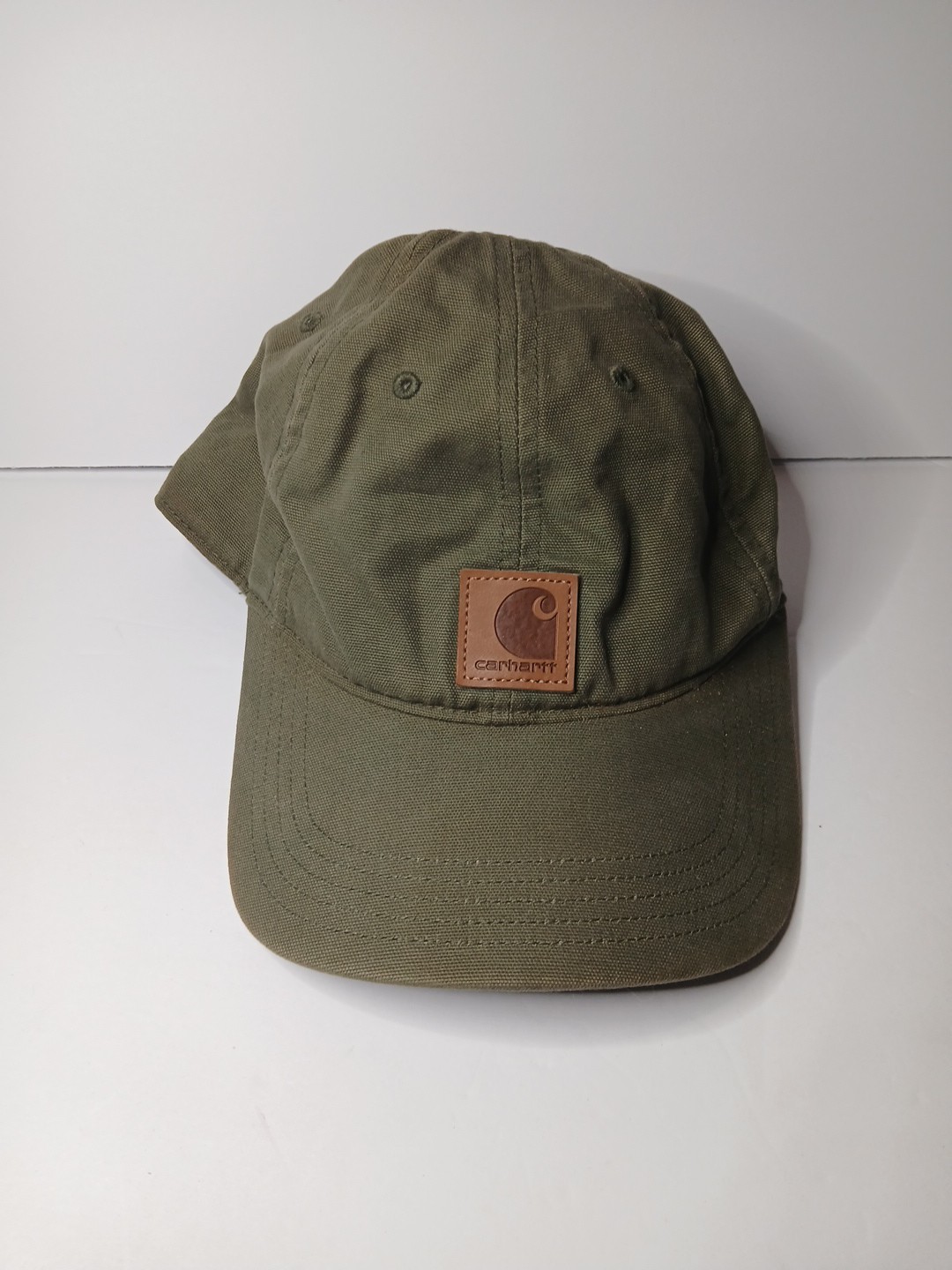 Carhartt Force Adjustable Snapback Cap in Green Khaki with Logo for Workwear