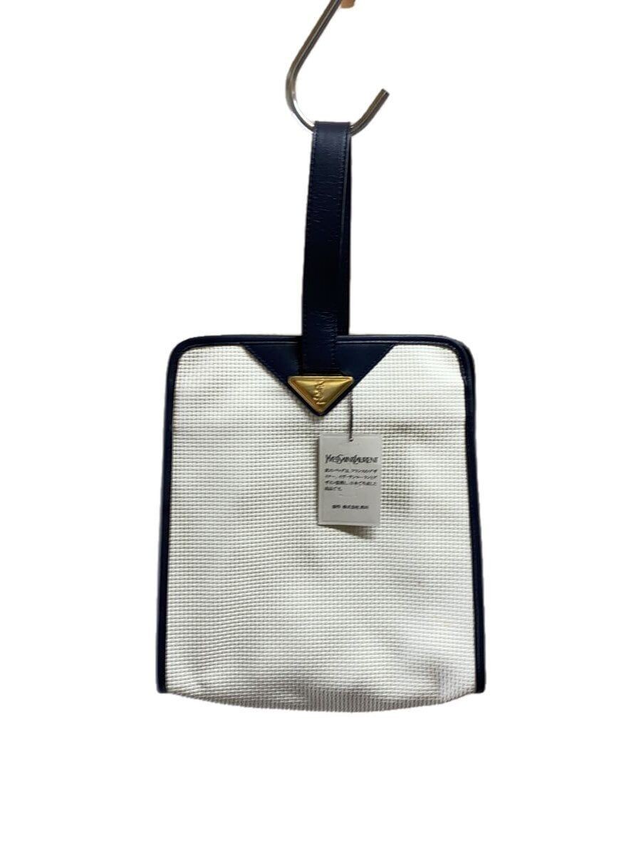 BORSA YVES SAINT LAURENT CASANDRA LOGO PLACCA ORO CON ETICHETTE Bianca Usata