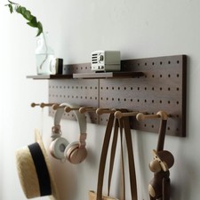Wooden Pegboard Modular Display Organizat Stora Wall Hooks Shelf