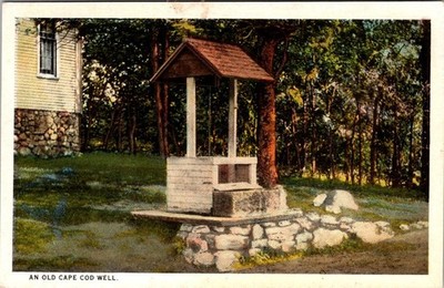 Old Cape Cod Well Barnstable Mass. H.A. Dickerman Postcard