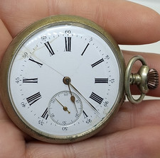 ANONIMO OROLOGIO DA TASCA DIAL REVERSE POCKET WATCH  MONTRE A GOUSSET TASCHENUHR