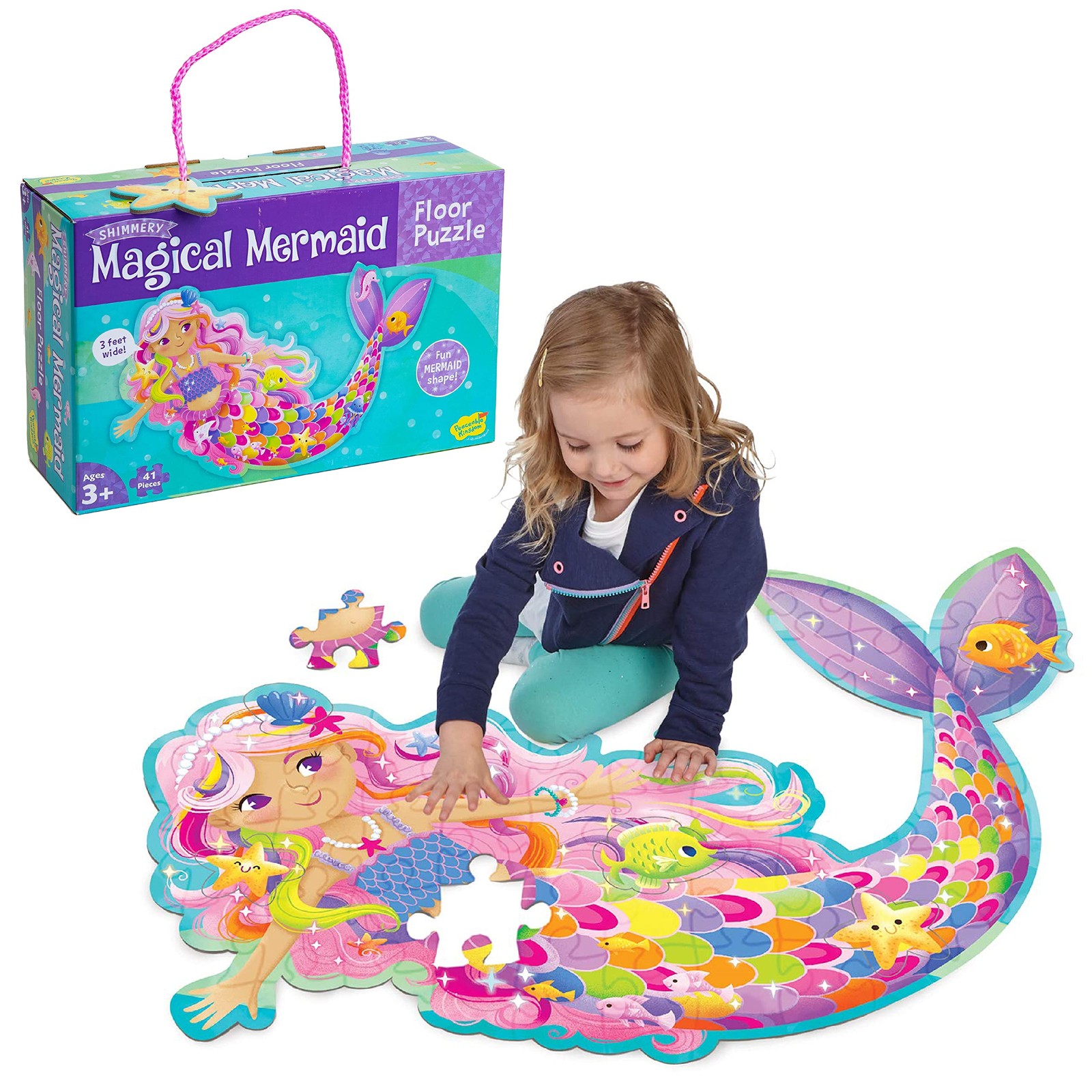 Magical Mermaid Floor Puzzle - Shimmery Fun for Kids and Family Activities