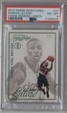 2012 Panini Signatures Chase Rookies GREEN Damian Lillard PSA 8 #2/5 Rarest Rook