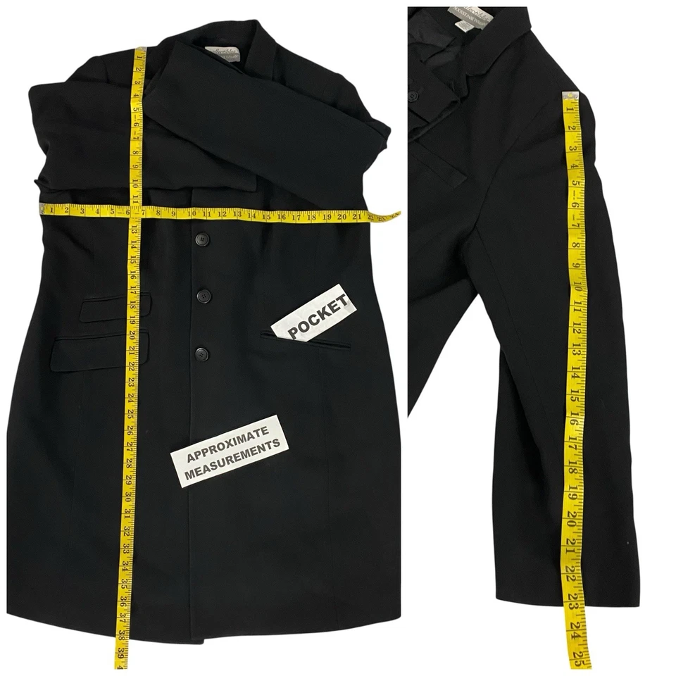 Blazer August Max Mujer 16W Negro Longline Officecore Carrera Sala de Juntas Foto 2 de 4