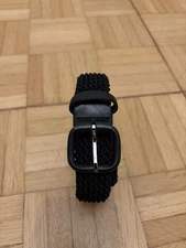 L'AIGLON Elastic Mesh Belt, Size 110-44, Black, Made in France, New Without Tags