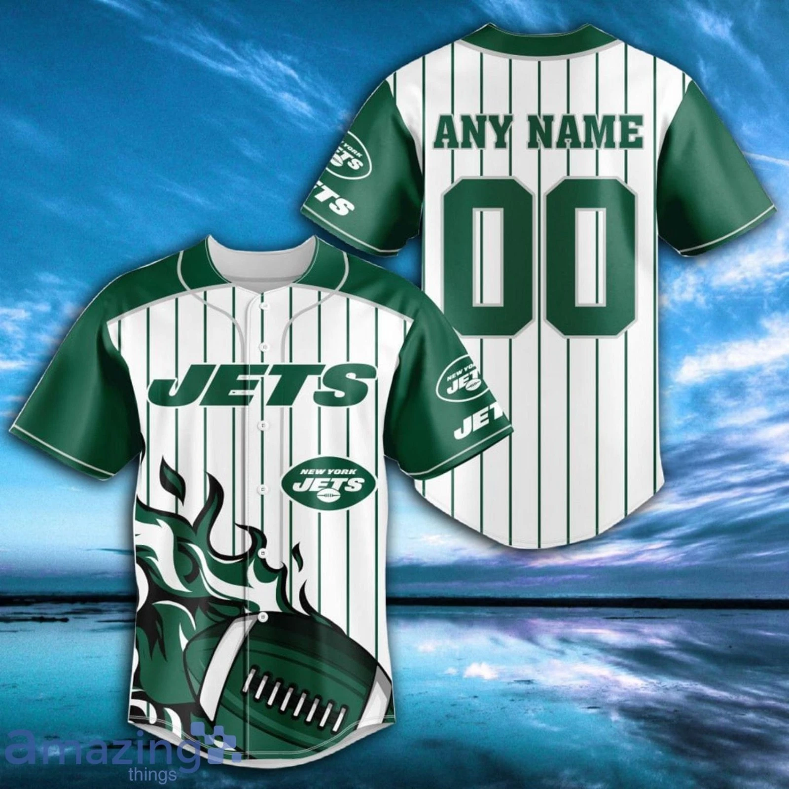 Custom Name football New York Jets Specialized Design In Baseball Jersey