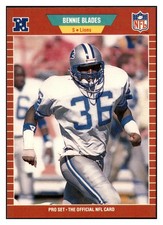 Bennie Blades 1989 Pro Set #117 Detroit Lions Football Card *309