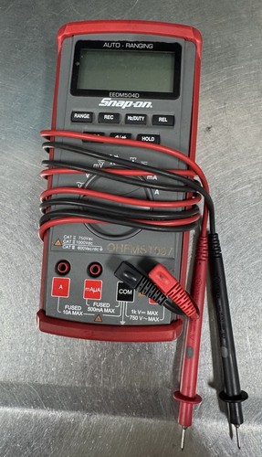 Multimetr samochodowy Snap On EEDM504D bardzo ładny kształt w pełni działający z przewodami - Zdjęcie 5 z 8
