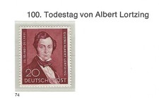 West Berlin 1951 Death Centenary of Albert Lortzing 20pf Mint NH SG B74 CV £70