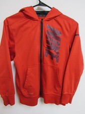 Nike Dri-Fit Logo Callout Youth Red Full Zip Fleece Hooded Sweatshirt Large READ