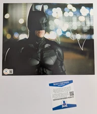 Christian Bale Batman Signed 8x10 Photo Beckett COA Authentic Autograph L