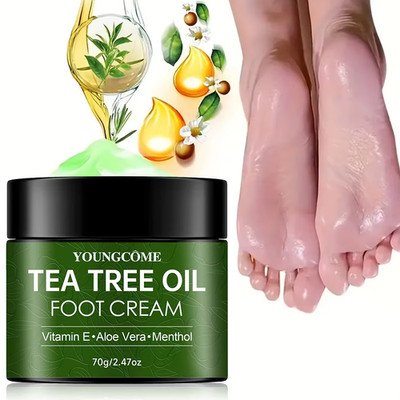 Tea Tree Foot Cream for Heel Dry Skin Care Exfoliate Dead Skin Soften Hydrate Mo