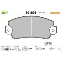 Valeo 301091 Bremsbelagsatz FüR Seat Fiat Lancia Autobianchi Abarth Uno Panda