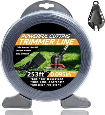 253Ft 0.095'' for Black Diamond Trimmer Line Heavy Duty Professional Twisted