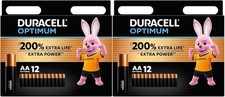 Image of Duracell Optimum AA Batteries 24 Pack MX1500 Advanced Device Power