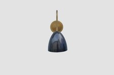 Mid Century Italian Brass Wall Sconce: Stilnovo Style Light Single Wall Lamp