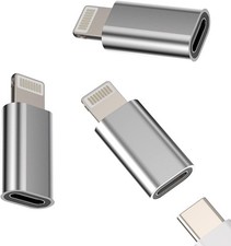 USB C Female to Lightning Male Adapter 3 Pack, Apple MFi Certified, Compatibl