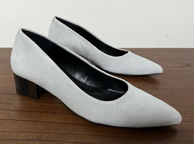 Girotti Classic Suede Heeled Pumps Women s Size 41 Grey Gray Silver Black