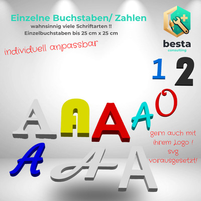 3D Buchstaben Zahlen Wanddeko personalisiert Kinderzimmer Hochzeit Name Deko