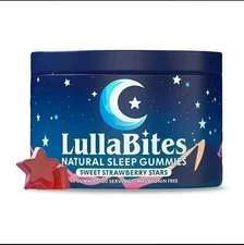 LullaBites - Natural Sleep Gummies - Made in USA 60 Gummies-FREE SHIPPING
