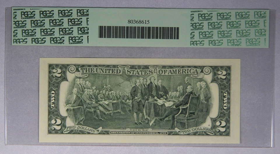 $2 Federal Reserve Note Fr. 1937-L* 2003 $2 FW Star Note PCGS 65PPQ Low Serial # - Image 2 of 3