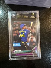 Julio Rodriguez 2023 MLB Topps Now #OS-6  Purple Parallel /25 BGS 10 BLACK POP 1