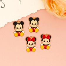 new lot 40Pcs cartoon mickey minnie Charm necklace Pendants DIY Jewelry Making