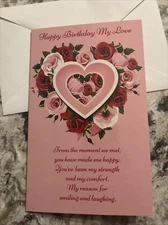Birthday My Love, I Love You With All My Heart 5”x7.75" Stockwell Greeting Card