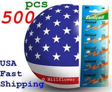 500 pcs XXX AG4 LR66 SR626 G4 377A 177 Card 1.5V 0% Hg Alkaline Battery