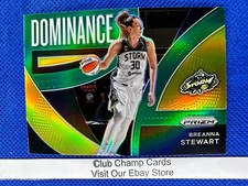 2022 #15 Breanna Stewart WNBA Panini Prizm Dominance Green Prizm Insert Storm