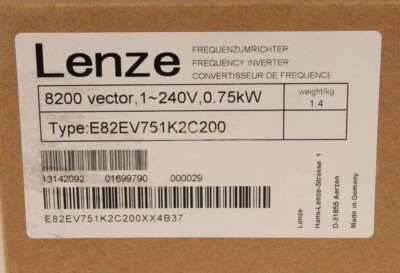 E82EV751K2C200 Neu Versiegelt Lenze E82EV751_2C200 Converter E82EV751K2C200