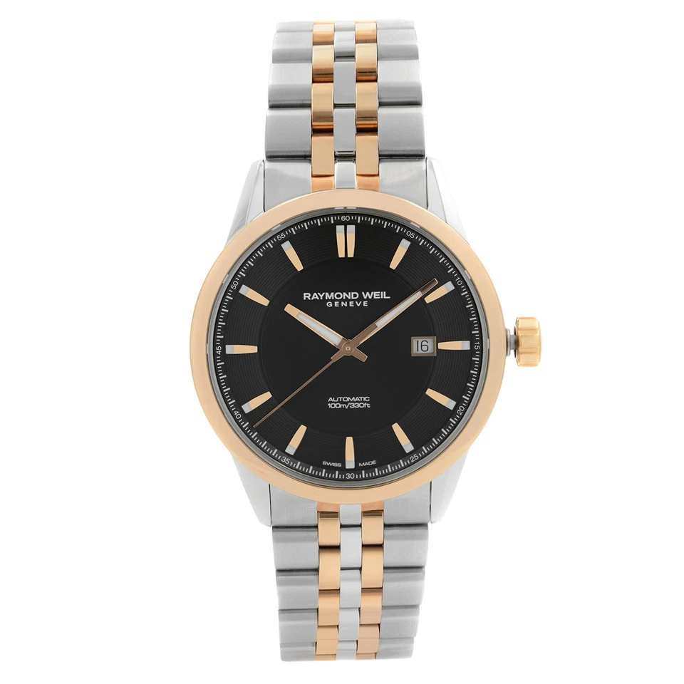 Reloj automático para hombre Raymond Weil Freelancer acero esfera negra 2731-SP5-20001