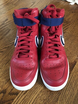 red white high top air force ones