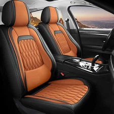 Nappa Leather Universal Car 5 Seat Covers Full Set Front Rear Cushion Protector 