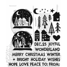 Stampers Anonymous Tim Holtz Cling Stamps Festive Print