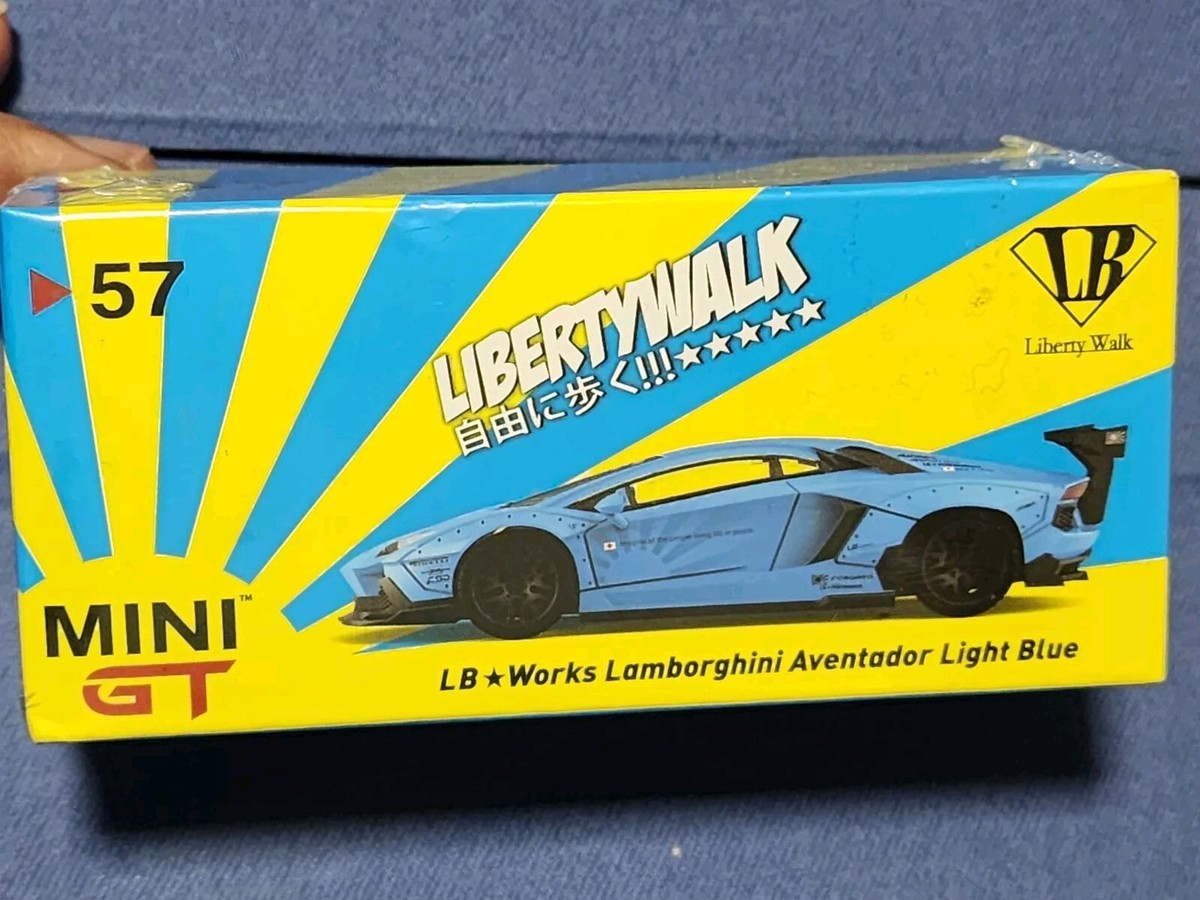 MiniGT LB Works Lamborghini Aventador Light Blue Liberty Walk